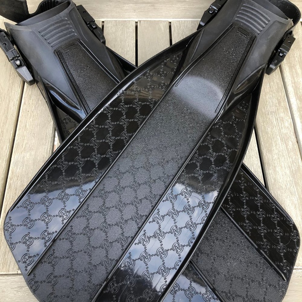 Gucci Rare 1999 Monogram Scuba Fin Set